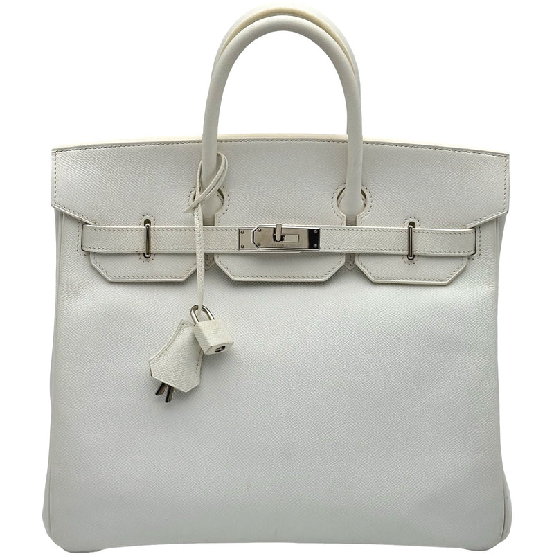 エルメス HERMES オータクロア32 □L刻印 ホワイト シルバー金具
