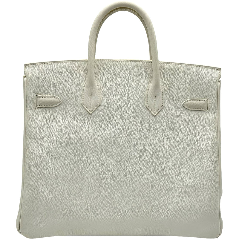 エルメス　トートバッグ　ホワイト系 エルメス HERMES オータクロア32 □L刻印 ホワイト シルバー金具