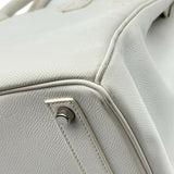 エルメス HERMES オータクロア32 □L刻印 ホワイト シルバー金具 エプソン レディース ハンドバッグ
