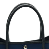エルメス HERMES ガーデンパーティPM A刻印 ブルー系 シルバー金具 トワル レディース トートバッグ
