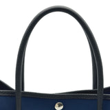 エルメス HERMES ガーデンパーティPM A刻印 ブルー系 シルバー金具 トワル レディース トートバッグ