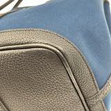 エルメス HERMES ガーデンパーティPM A刻印 ブルー系 シルバー金具 トワル レディース トートバッグ