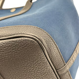 エルメス HERMES ガーデンパーティPM A刻印 ブルー系 シルバー金具 トワル レディース トートバッグ