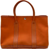 エルメス HERMES ガーデンパーティPM □I刻印 オレンジ シルバー金具 トワル レディース トートバッグ