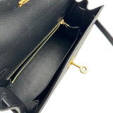エルメス HERMES ケリー25 外縫い G刻印 ブラック ゴールド金具 エプソン レディース ショルダーバッグ