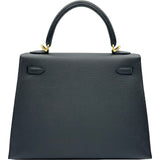 エルメス HERMES ケリー25 外縫い G刻印 ブラック ゴールド金具 エプソン レディース ショルダーバッグ