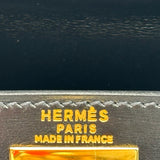 エルメス HERMES ケリー28 外縫い 〇W刻印 ブラック ゴールド金具 ボックスカーフ レディース ショルダーバッグ