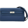 エルメス HERMES ケリーウォレットトゥーゴー W刻印 ブルーサフィール シルバー金具 エプソン レディース ショルダーバッグ
