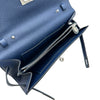 エルメス HERMES ケリーウォレットトゥーゴー W刻印 ブルーサフィール シルバー金具 エプソン レディース ショルダーバッグ