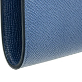 エルメス HERMES ケリーウォレットトゥーゴー W刻印 ブルーサフィール シルバー金具 エプソン レディース ショルダーバッグ