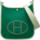 エルメス HERMES ネオエヴリンPM W刻印 ミント/ヴェールフィズ シルバー金具 トワル レディース ショルダーバッグ