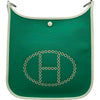 エルメス HERMES ネオエヴリンPM W刻印 ミント/ヴェールフィズ シルバー金具 トワル レディース ショルダーバッグ