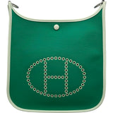 エルメス HERMES ネオエヴリンPM W刻印 ミント/ヴェールフィズ シルバー金具 トワル レディース ショルダーバッグ
