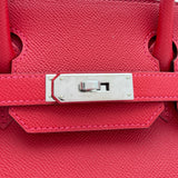 エルメス HERMES バーキン30 T刻印 ルージュカザック シルバー金具 エプソン レディース ハンドバッグ