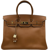 エルメス HERMES バーキン35 □J刻印 ゴールド ゴールド金具 エプソン レディース ハンドバッグ