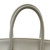 エルメス HERMES バーキン35 □O刻印 ホワイト シルバー金具 トリヨン レディース ハンドバッグ