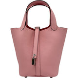 エルメス HERMES ピコタンロックPM G刻印 ローズサクラ シルバー金具 トリヨン レディース ハンドバッグ