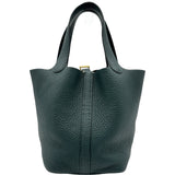 エルメス HERMES ピコタンロックPM U刻印 ヴェールシプレス ゴールド金具 トリヨンクレマンス レディース ハンドバッグ