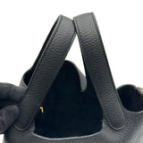 エルメス HERMES ピコタンロックPM Y刻印 ブラック ゴールド金具 トリヨン レディース ハンドバッグ