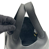 エルメス HERMES ピコタンロックPM Y刻印 ブラック ゴールド金具 トリヨン レディース ハンドバッグ