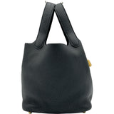エルメス HERMES ピコタンロックPM Y刻印 ブラック ゴールド金具 トリヨン レディース ハンドバッグ
