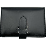 エルメス HERMES ベアンカードケース B刻印 ブラック ブラック金具 ボックスカーフ レディース カードケース
