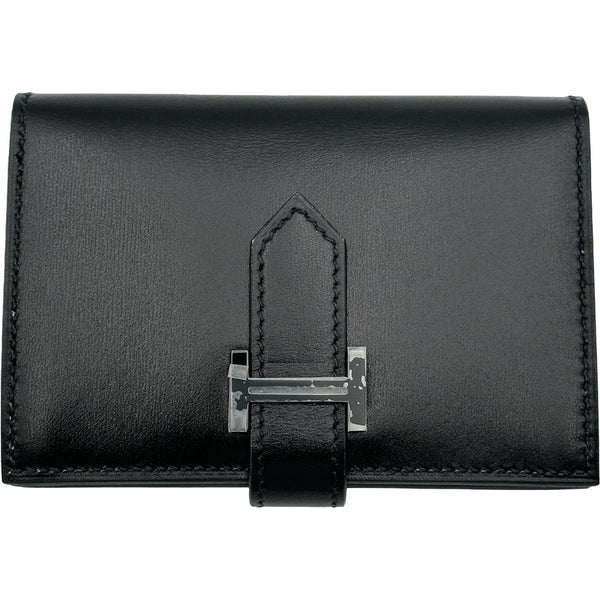エルメス HERMES ベアンカードケース B刻印 ブラック ブラック金具