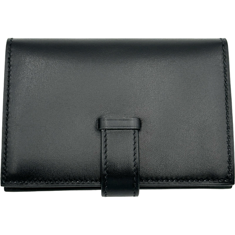 エルメス HERMES ベアンカードケース B刻印 ブラック ブラック金具
