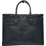 ルイ・ヴィトン LOUIS VUITTON オンザゴー MM M45595 ブラック モノグラム・アンプラント レディース トートバッグ