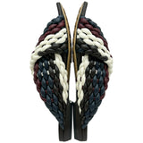 ボッテガ・ヴェネタ BOTTEGA VENETA カナラッツォ イントレチャートフラットサンダル ブラウン レザー レディース サンダル