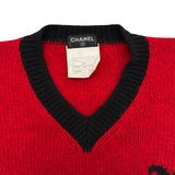 シャネル CHANEL ココマークカシミヤニットセーター PO8778W02334 レッド カシミヤ レディース ニット