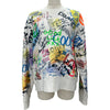 ディースクエアード DSQUARED 総柄グラフィックスウェットシャツ S75GU0422 ホワイト コットン レディース スウェット