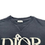 クリスチャン・ディオール Christian Dior ×Judy Blame ロゴ刺繍スウェット 043J604A0531 ブラック コットン メンズ スウェット