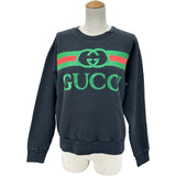 グッチ GUCCI フロントロゴスウェット 469250 ブラック コットン レディース スウェット