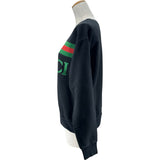 グッチ GUCCI フロントロゴスウェット 469250 ブラック コットン レディース スウェット