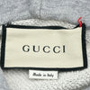 グッチ GUCCI ロゴプリントパーカーフーディー 605154 グレー コットン レディース パーカー