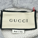 グッチ GUCCI ロゴプリントパーカーフーディー 605154 グレー コットン レディース パーカー