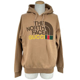 グッチ GUCCI × THE NORTH FACE フロントロゴパーカー 615061 キャメル コットン メンズ スウェット