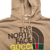 グッチ GUCCI × THE NORTH FACE フロントロゴパーカー 615061 キャメル コットン メンズ スウェット