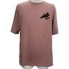 エルメス HERMES レザーホースワッペン半袖Tシャツ ピンク コットン メンズ 半袖Ｔシャツ