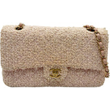 シャネル CHANEL マトラッセ25 A01112 8番台 ピンク ゴールド金具 ツイード/レザー レディース ショルダーバッグ