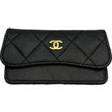シャネル CHANEL ココマークマトラッセチェーンショルダー 0番台 ブラック/ホワイト ゴールド金具 ラム レディース ショルダーバッグ