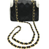 シャネル CHANEL ココマークマトラッセチェーンショルダー 0番台 ブラック/ホワイト ゴールド金具 ラム レディース ショルダーバッグ