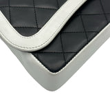 シャネル CHANEL ココマークマトラッセチェーンショルダー 0番台 ブラック/ホワイト ゴールド金具 ラム レディース ショルダーバッグ