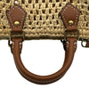 ルイ・ヴィトン LOUIS VUITTON ナノ・スピーディ M83525 ベージュ/ブラウン LVバイザプール ラフィア レディース ハンドバッグ