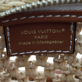 ルイ・ヴィトン LOUIS VUITTON ナノ・スピーディ M83525 ベージュ/ブラウン LVバイザプール ラフィア レディース ハンドバッグ