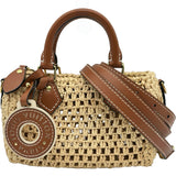 ルイ・ヴィトン LOUIS VUITTON ナノ・スピーディ M83525 ベージュ/ブラウン LVバイザプール ラフィア レディース ハンドバッグ