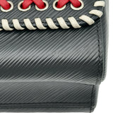 ルイ・ヴィトン LOUIS VUITTON ツイストMM M42778 ブラック/ホワイト/レッド シルバー金具 エピ レディース ショルダーバッグ