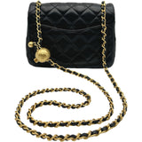 シャネル CHANEL ミニマトラッセポールチェーンショルダー AS1786 ブラック ゴールド金具 ラム レディース ショルダーバッグ