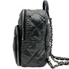 シャネル CHANEL ネージュコレクション ココマークミニバックパック AS4366 グレー/ブラック シルバー金具 ナイロン/レザー レディース リュック・デイパック